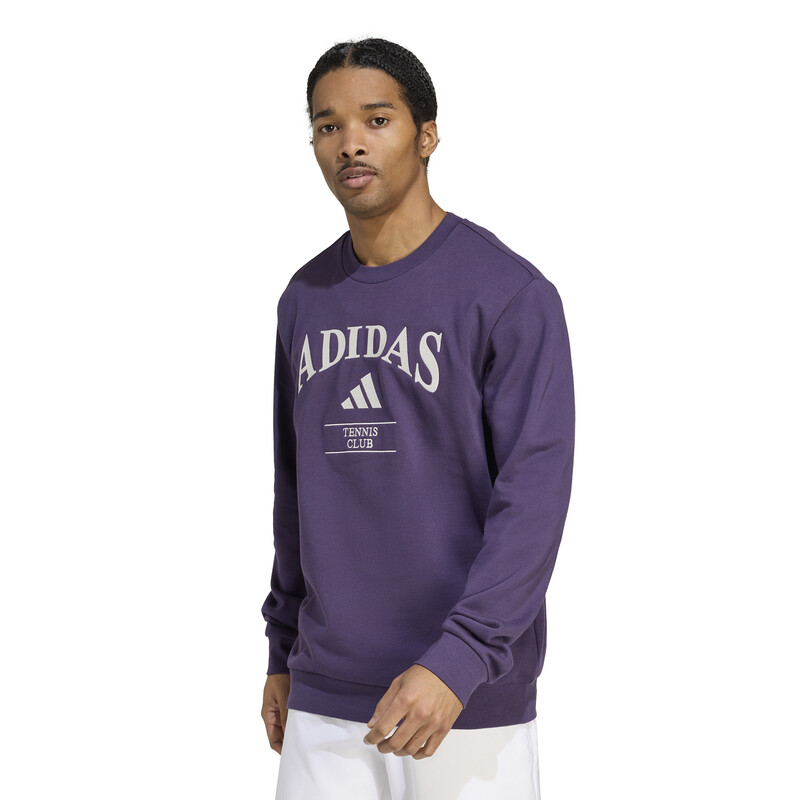 adidas Heritage Tennis Crewneck Sweatshirt (M) (Aurora Plum)