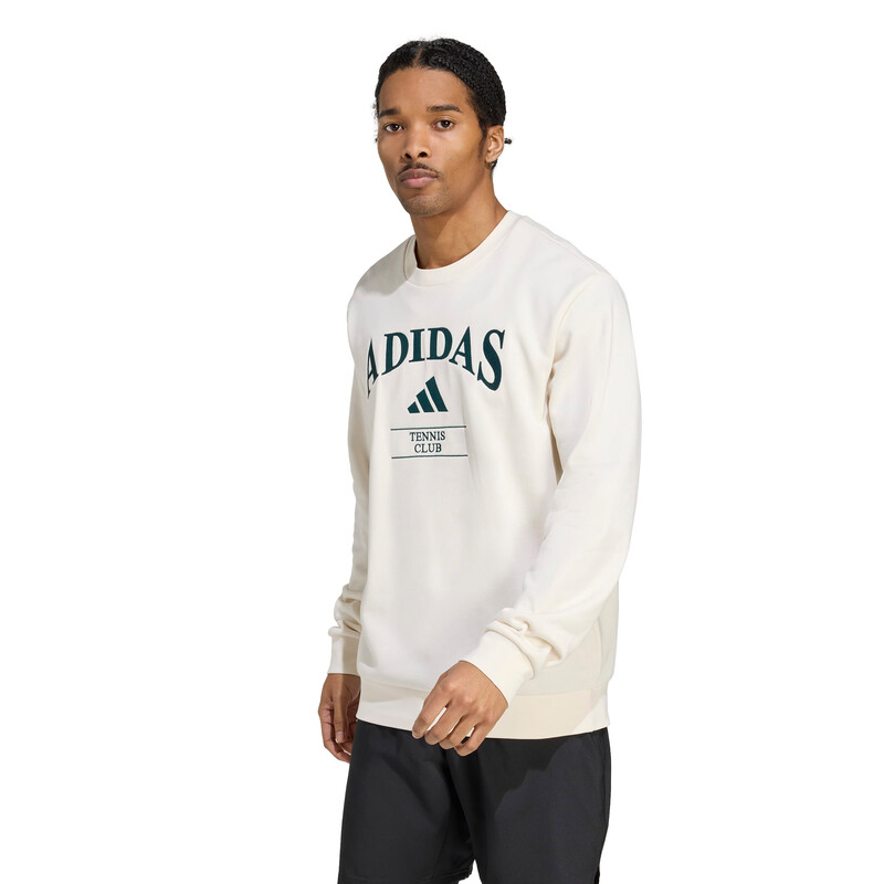 adidas Heritage Tennis Crewneck Sweatshirt (M) (Chalk White)