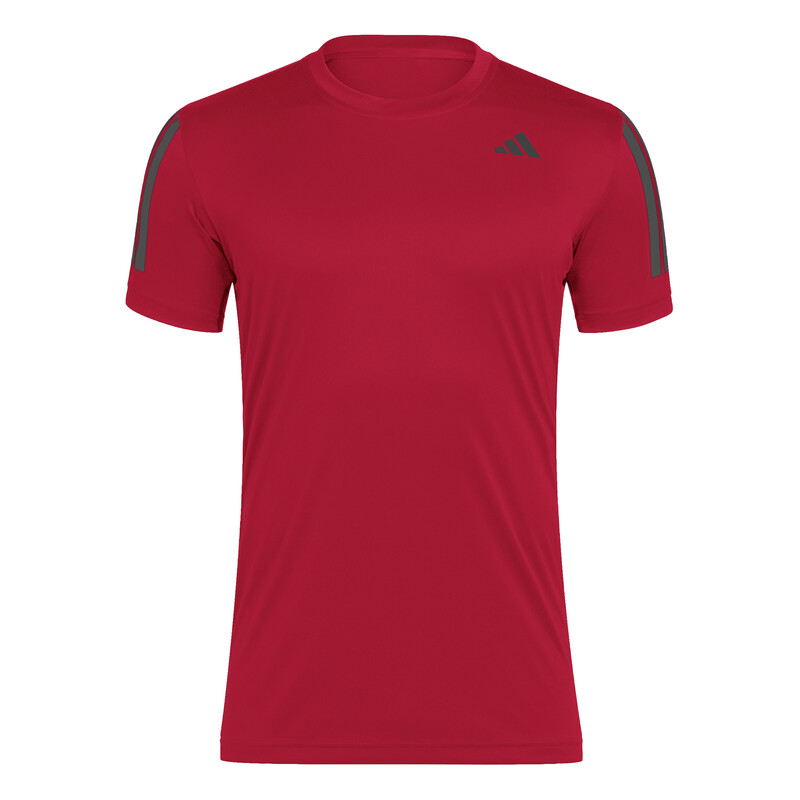 adidas Club 3 Stripes Tee (M) (Better Scarlet)