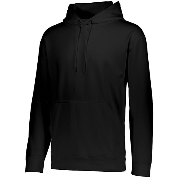 Augusta Wicking Fleece Hooded Sweatshirt (M) (Black)