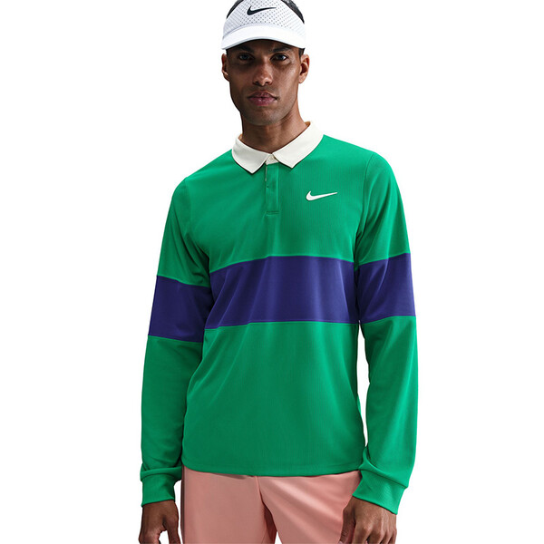 Nike Court Slam RG Long Sleeve Polo (M) (Stadium Green)