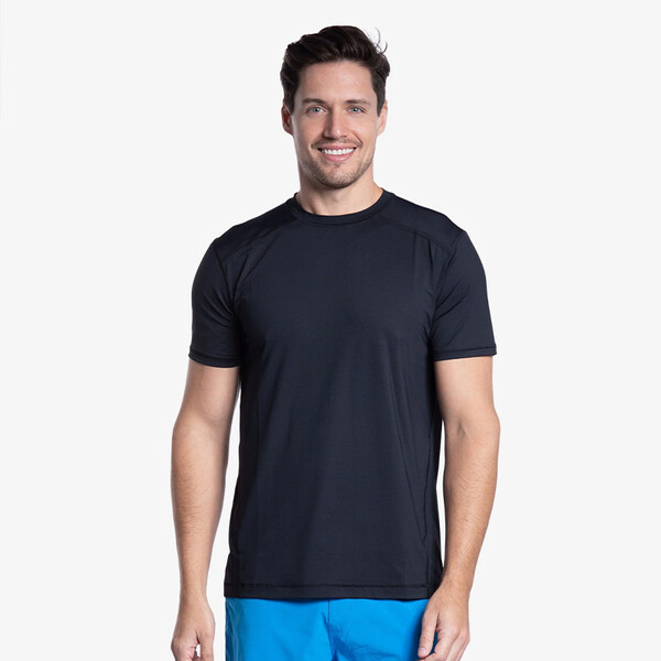 BloqUV Short Sleeve Crew (M) (Black)