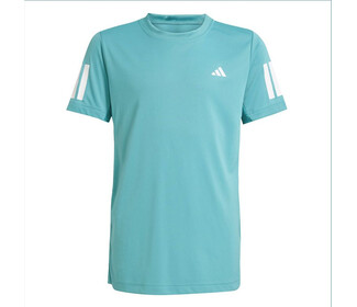adidas Boys' Club 3 Stripes Tee (Powder Teal)