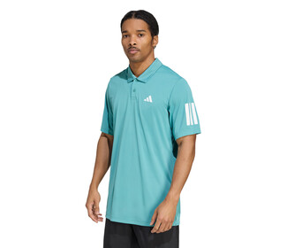 adidas Club 3 Stripes Polo (M) (Powder Teal)