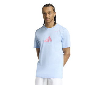 adidas Padel Category Graphic Tee (M) (Glow Blue)