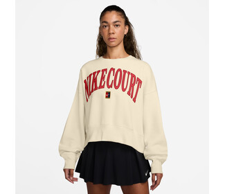 Nike Court Heritage Phoenix Fleece Crew Sweatshirt (W) (Ivory)